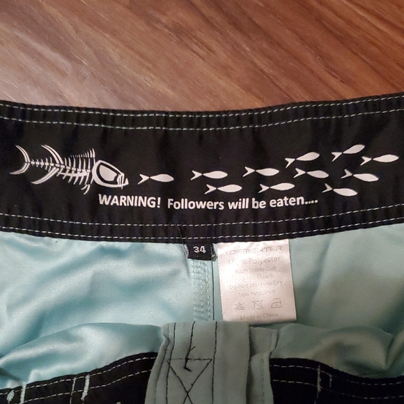 Men's Tormenter Mint Green Swim Board Shorts - Picture 2 of 7